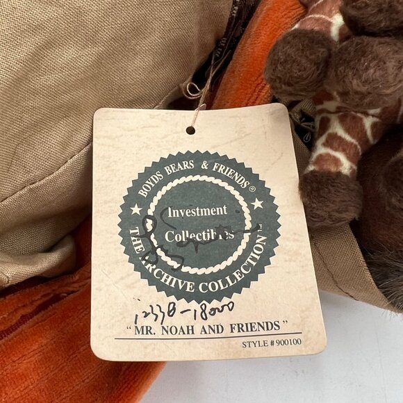 Boyds Bears Mr. Noah & Friends Limited Edition #900100 Stuffed Plush w/ Tag - Picture 6 of 9
